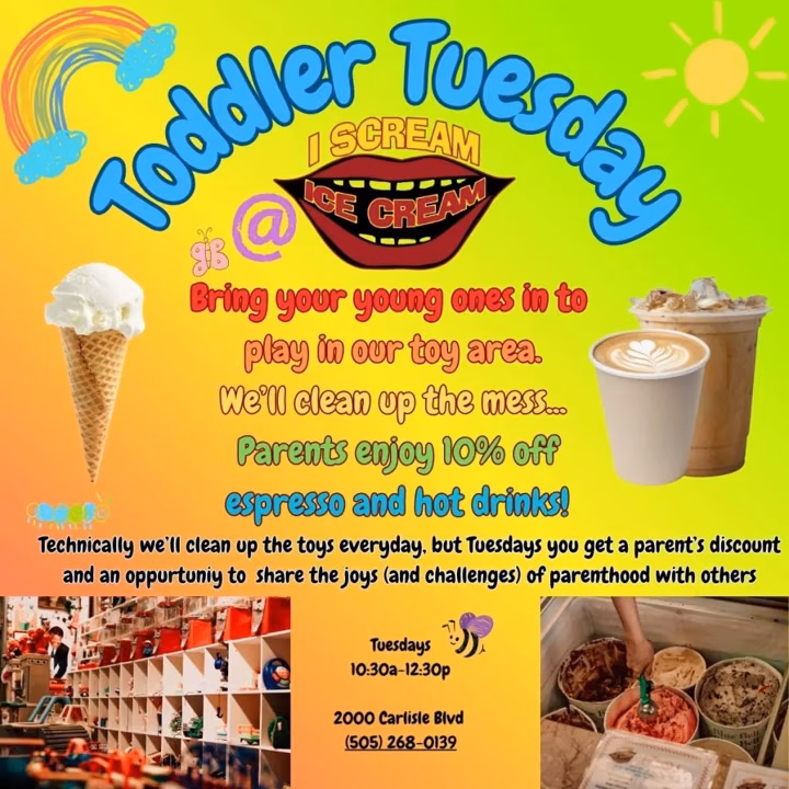 Toddler Tuesdays at I Scream Ice Cream