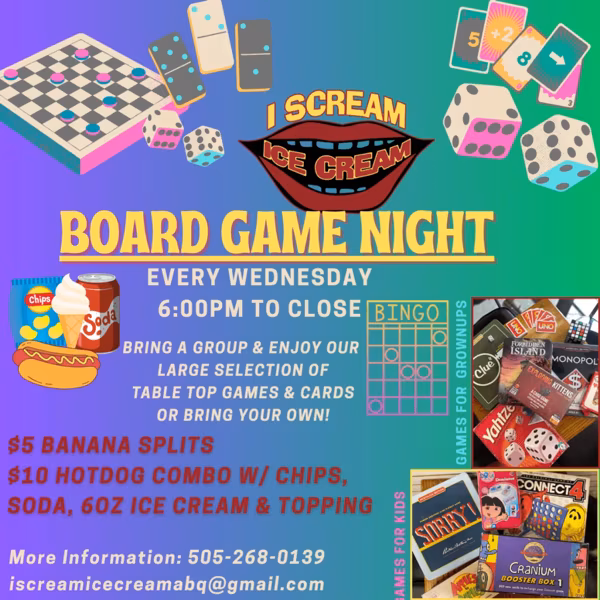 Game Night at I Scream Ice Cream!