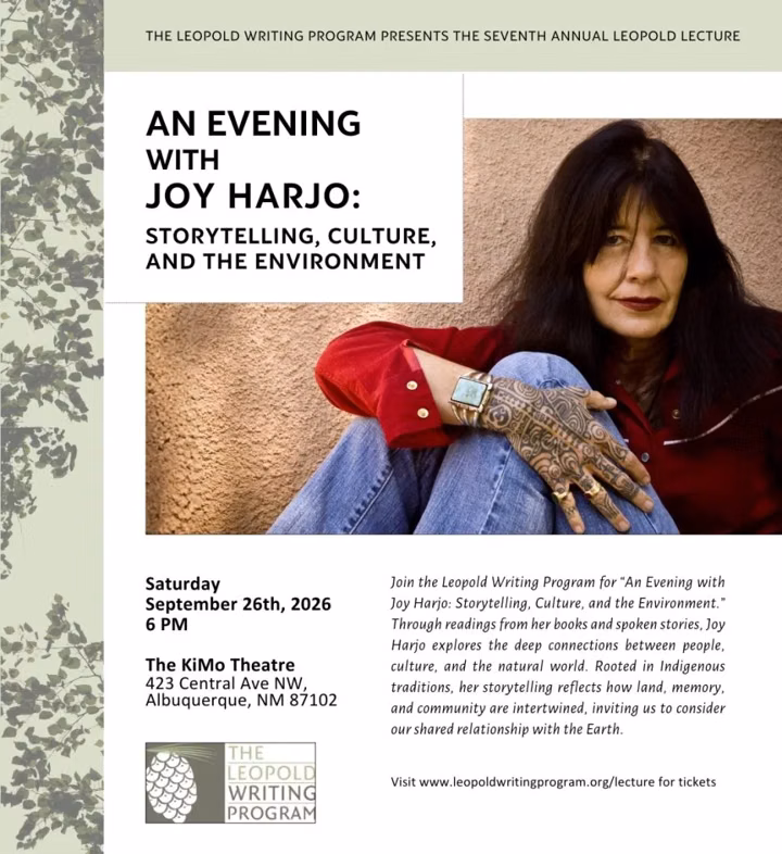 An Evening with Joy Harjo: Storytelling, Culture, and the Environment