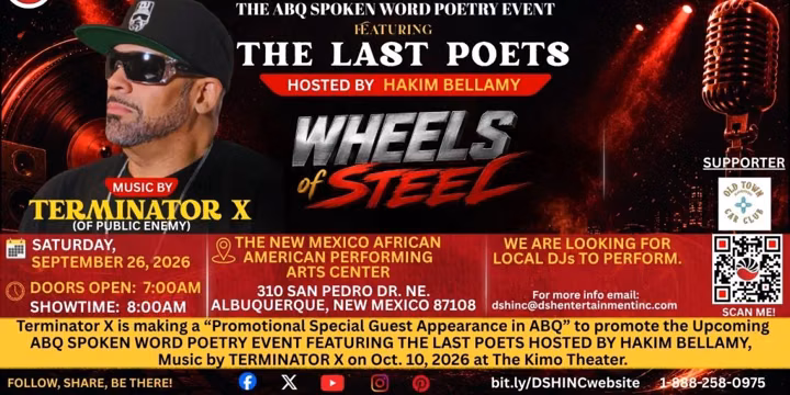 Terminator X (of Public Enemy) Makes A Special Guest Promotioal Appearannce in ABQ to Perform on Da “Wheels of Steel”